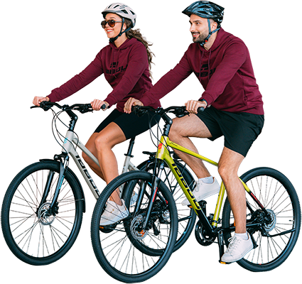 Zdjęcie rodziny rowerzystów