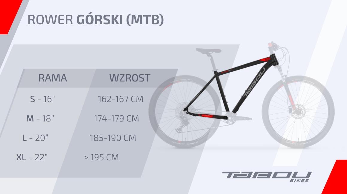 Jak dobrać rower do wzrostu? TABOU Poradnik Rowerowy